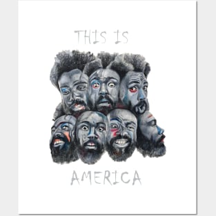 This Is America Faces Posters and Art